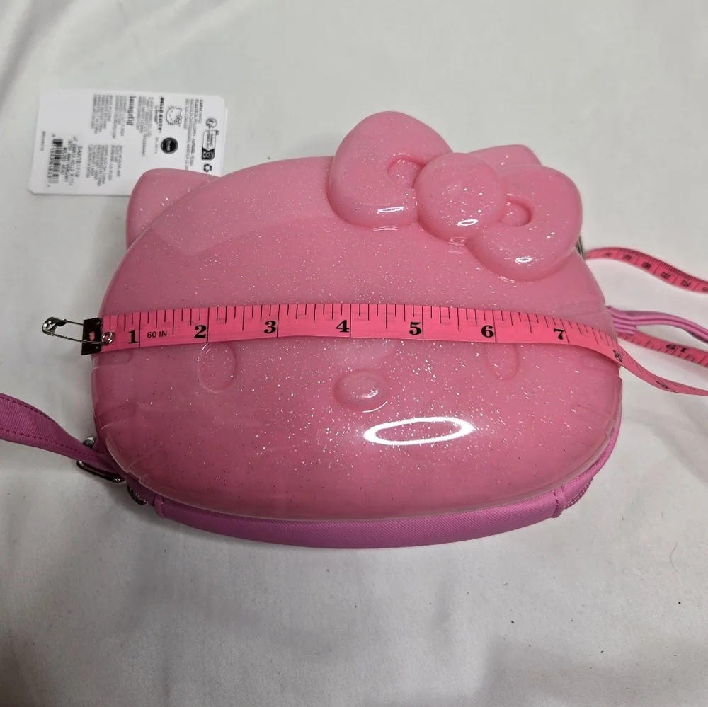 NEW Sanrio x Loungefly Hello Kitty‎ 50th anniversary pink glitter figural bag